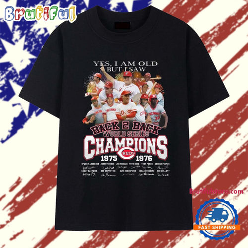 Cincinnati Reds Back 2 Back World Series Champions 1975 1976 Vintage T Shirt