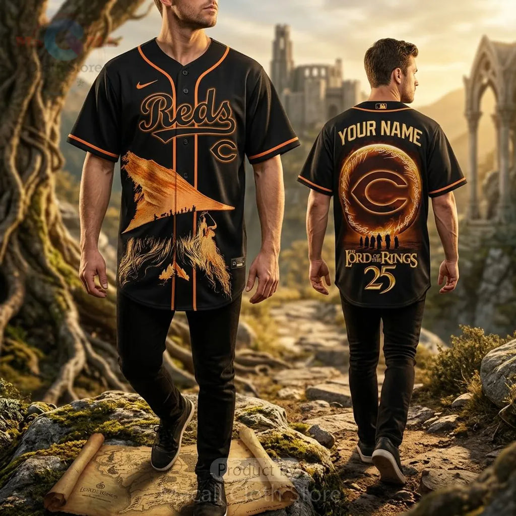 Cincinnati Reds Lord of the Rings 25th Anniversary Custom Baseball Jersey