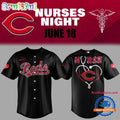 Cincinnati Reds NURSES NIGHT 2025 Black Jersey Shirt