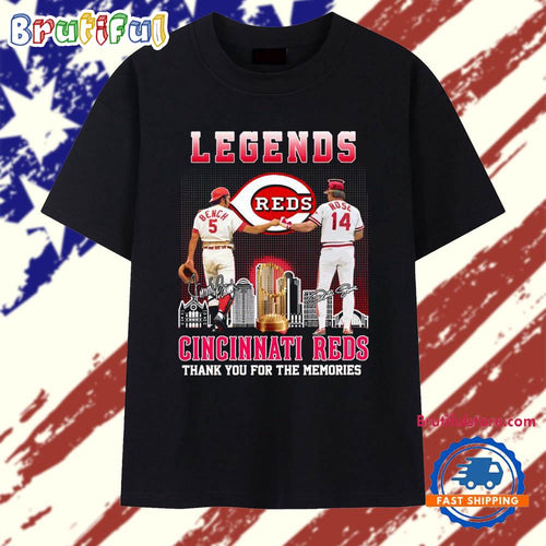 Cincinnati Reds Pete Rose and Johnny Bench thank you for the memories T Shirt