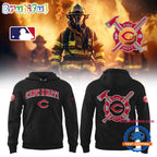 Cincinnati Reds x Firefighter Appreciation Night 2025 Black Hoodie T-Shirt