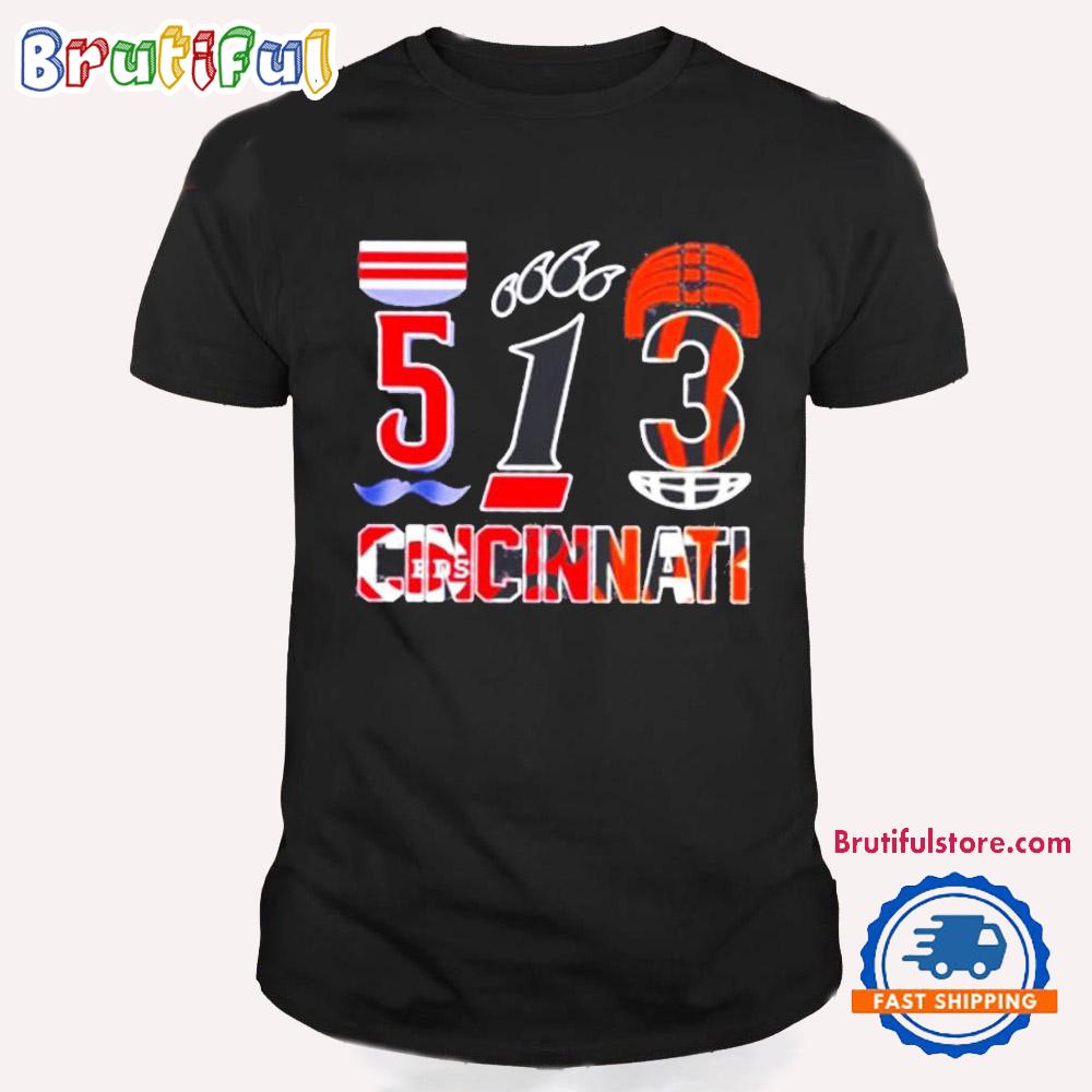 Cincinnati Sports 513 Teams Logo T Shirt