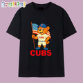 Clark The Cub Chicago Cubs Mascot American Flag T Shirt