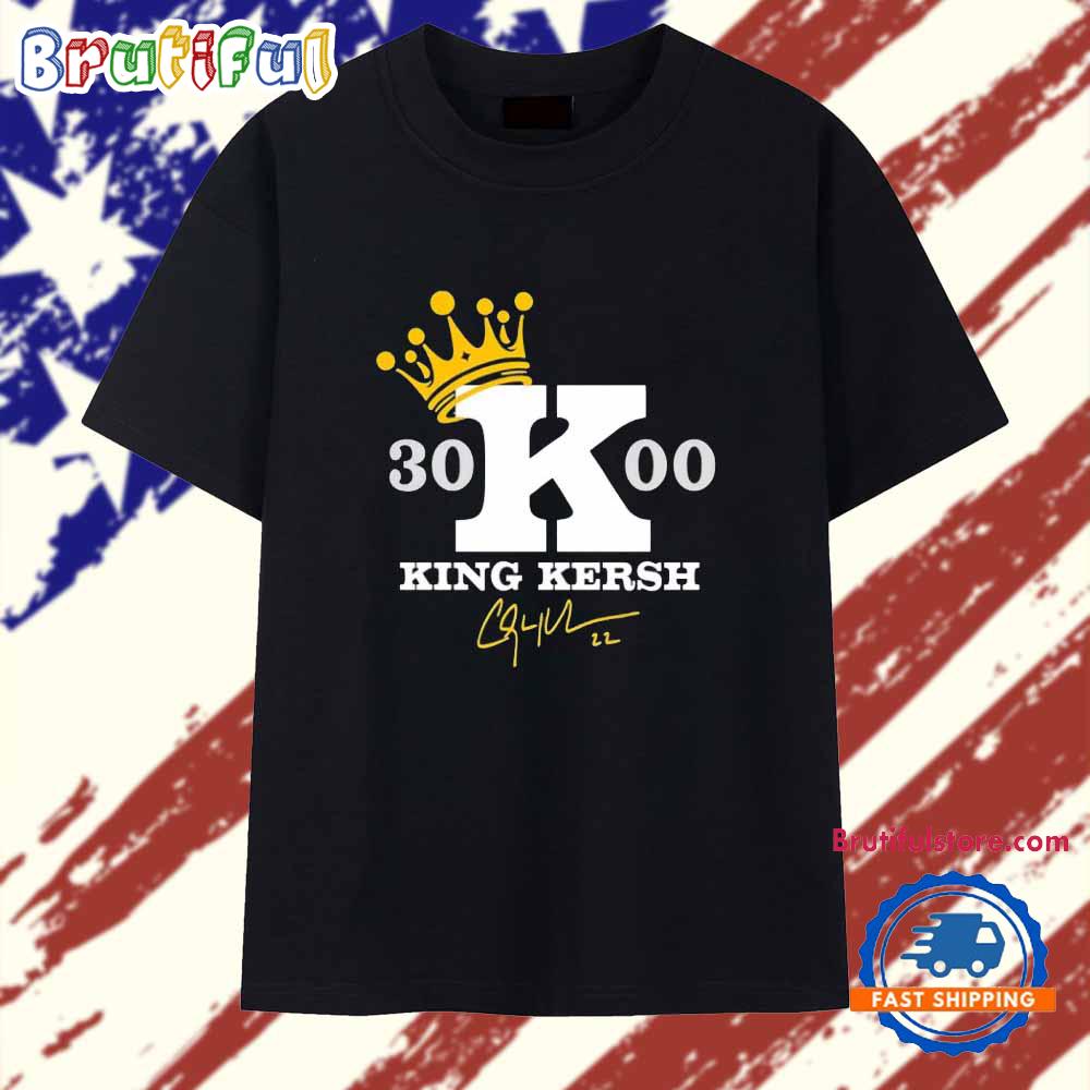 Clayton Kershaw 3000 Career Strikeouts King Kersh Signature T Shirt