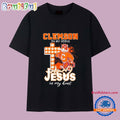 Clemson in My Veins Jesus in My Heart Mascot T Shirt