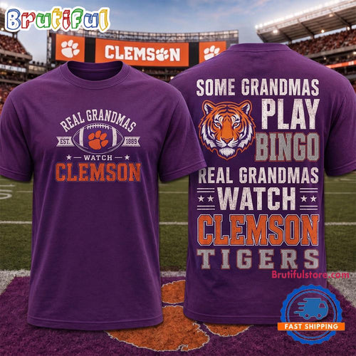 Clemson Tigers NCAA Real Grandma Team Unisex 3D Shirt