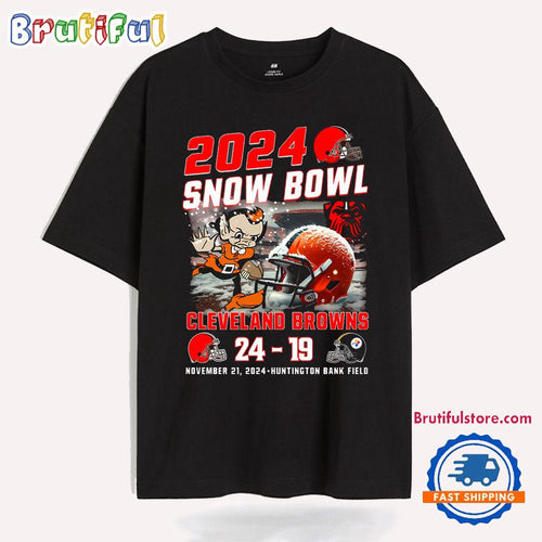Cleveland Browns 2024 Snow Bowl 24-19 Pittsburgh Steelers Limited T Shirt