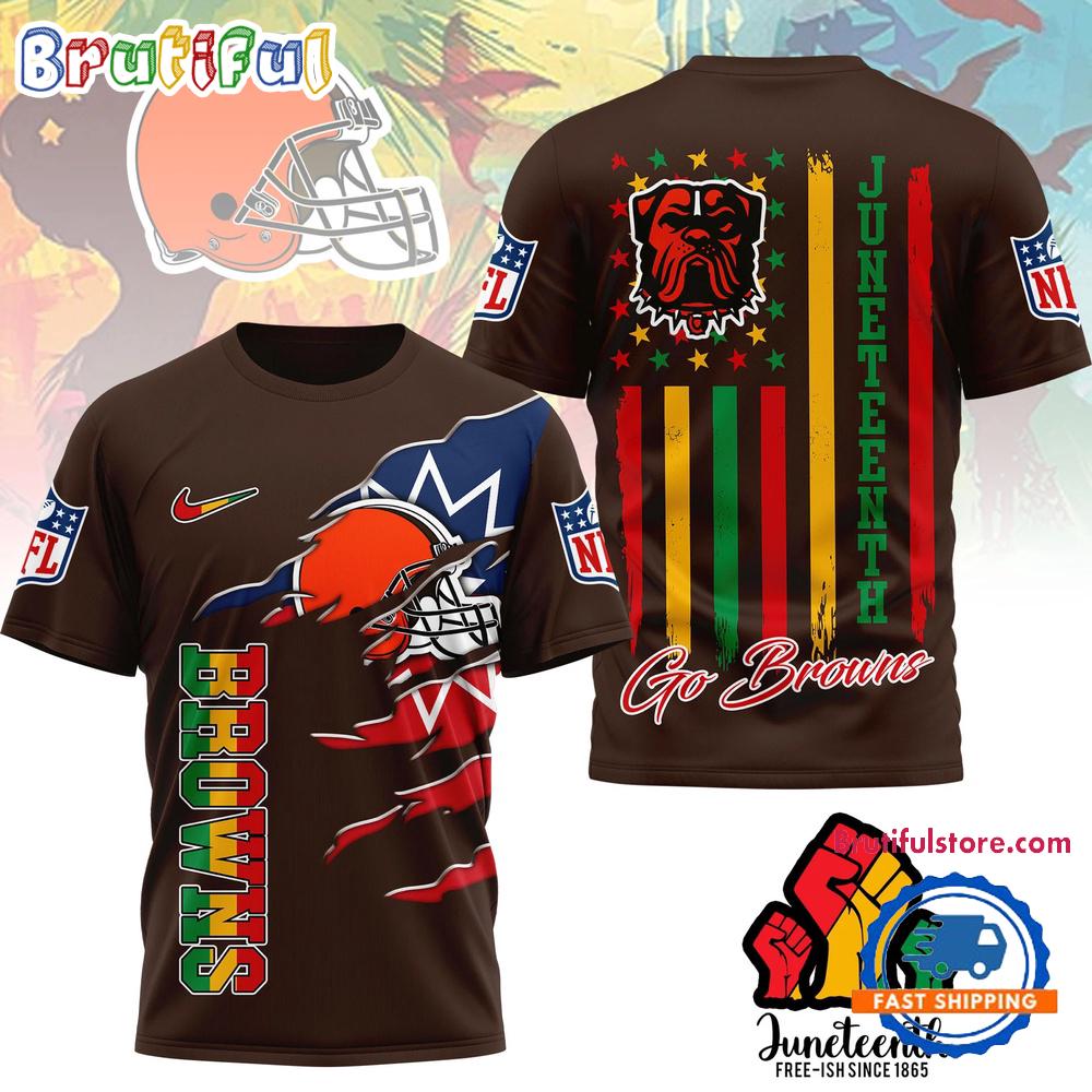 Cleveland Browns 2026 NFL Juneteenth Freedom Limited Edition 3D Shirt