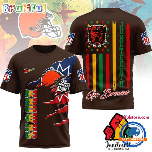 Cleveland Browns 2026 NFL Juneteenth Freedom Limited Edition 3D Shirt