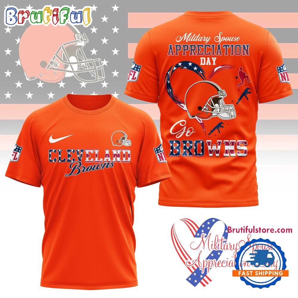 Cleveland Browns 2026 NFL Military Spouse Appreciation Day 3D Shirt