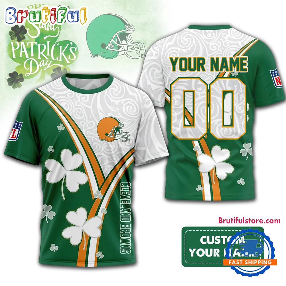 Cleveland Browns 2026 NFL Personalized Happy St. Patrick’s Day 3D Shirt
