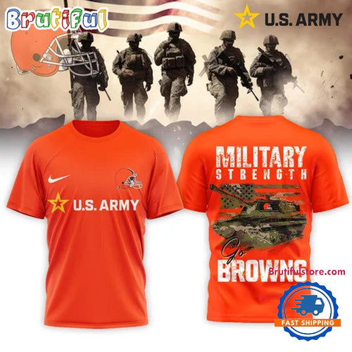 Cleveland Browns 2026 NFL US Army Military Strength Limited 3D Shirt
