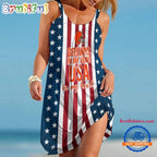Cleveland Browns In My Veins USA In My Heart Independence Day Women’s Summer Beach Sling Dress