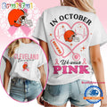 Cleveland Browns In October We Wear Pink Vintage T Shirt