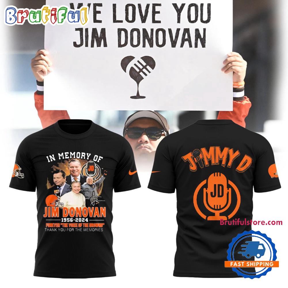 Cleveland Browns Jim Donovan Graphic Black 3D Shirt