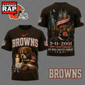 Cleveland Browns NFL 9 11 25th Anniversary Never Forget Memorial 3D T Shirt, Football New Design Shirt