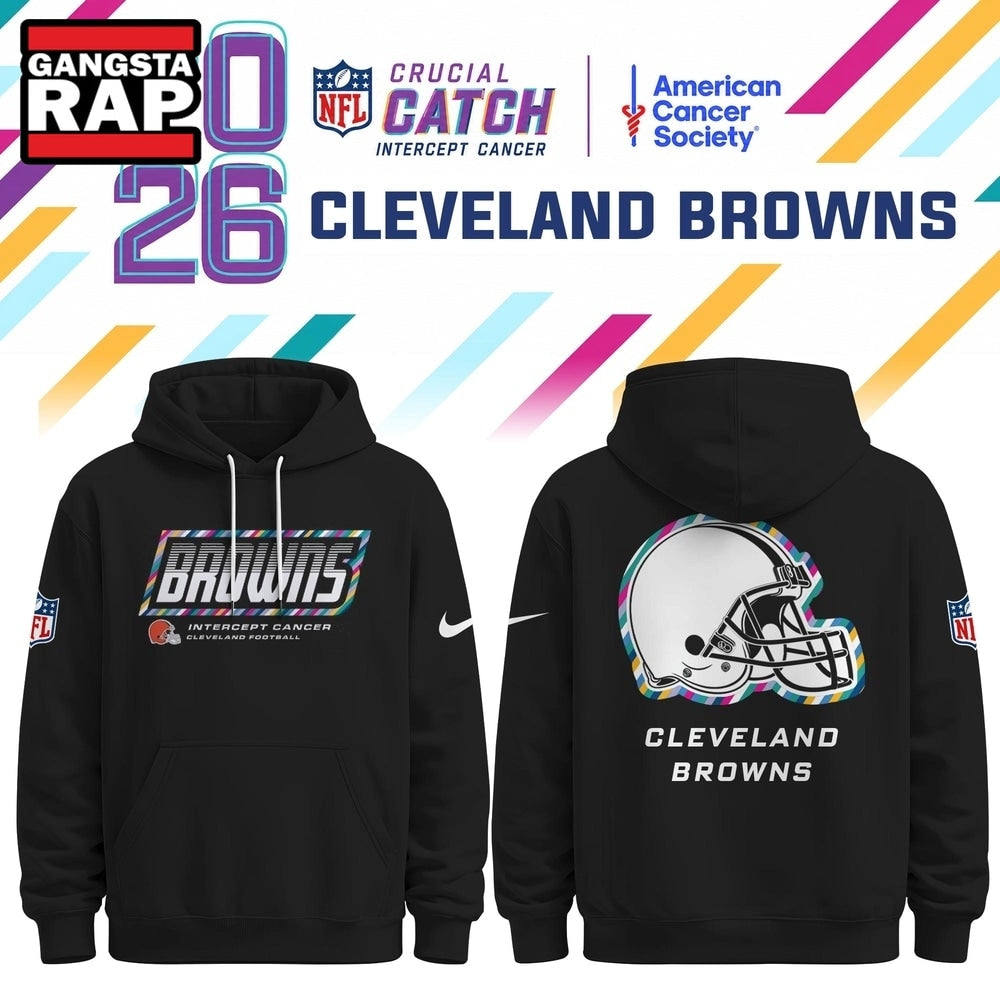 Cleveland Browns NFL Crucial Catch 2026 Limited Edition Black Hoodie Shirt, Football New Design Shirt