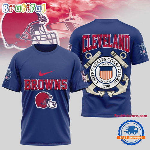 Cleveland Browns NFL United States Coast Guard Limited 3D Shirt