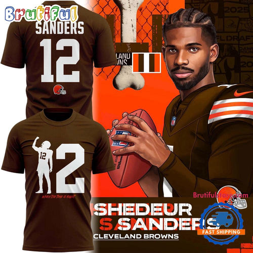 Cleveland Browns Shedeur Sanders When The Time Is Right 3D Shirt