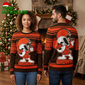 Cleveland Browns Snoopy Football Helmet Design 2 Ugly Christmas Sweater
