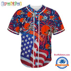 Cleveland Browns USA Flag Independence Day Baseball Jersey, Sport Team 4th of July Jersey
