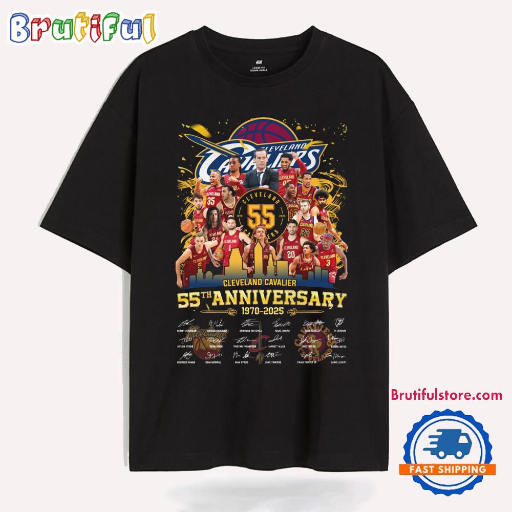 Cleveland Cavalier 55th Anniversary 1970-2025 T Shirt