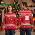 Cleveland Guardians Custom Name And Number Ugly Christmas Sweater