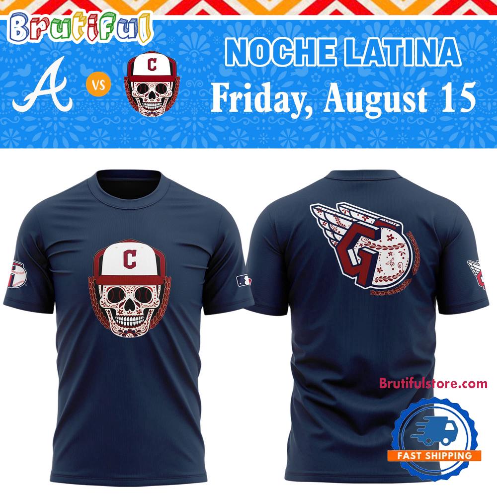 Cleveland Guardians NOCHE LATINA Skull Logo T Shirt