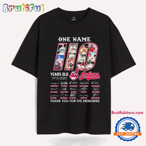 Cleveland Guardians One Name 100 Years Old 1915 2025 Thank You For The Memories Signatures T Shirt