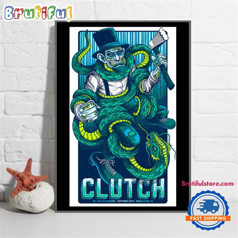 Clutch Band September 26 2024 Live In Grand Rapids MI Tour Wall Art Poster Canvas
