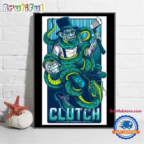 Clutch Band September 26 2024 Live In Grand Rapids MI Tour Wall Art Poster Canvas