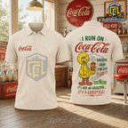 Coca-Cola Big Bird Retro Lovers Cream Polo Shirt