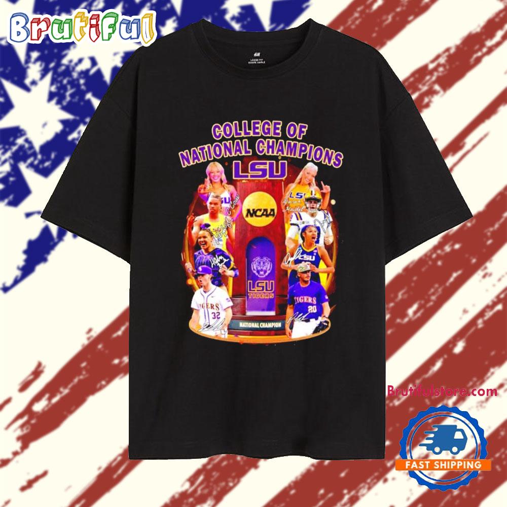 College of National Champions 2025 LSU Tigers T Shirt