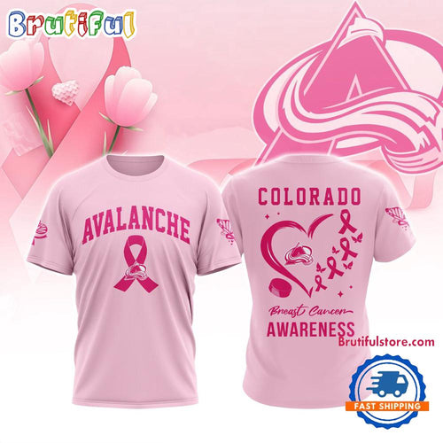 Colorado Avalanche 2025 NHL Pink Breast Cancer Awareness All Over Print Shirt
