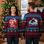 Colorado Avalanche Dabbing Santa Claus Ugly Christmas Sweater