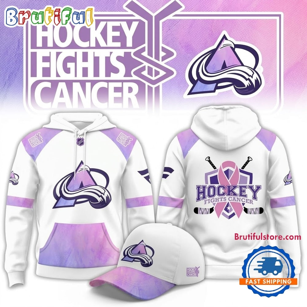 Colorado Avalanche Hockey Fights Cancer Limited Edition 2026 Hoodie