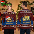 Colorado Avalanche Santa Hat Logo Snowflake Ugly Christmas Sweater