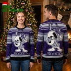 Colorado Rockies Dabbing Snoopy Ugly Christmas Sweater