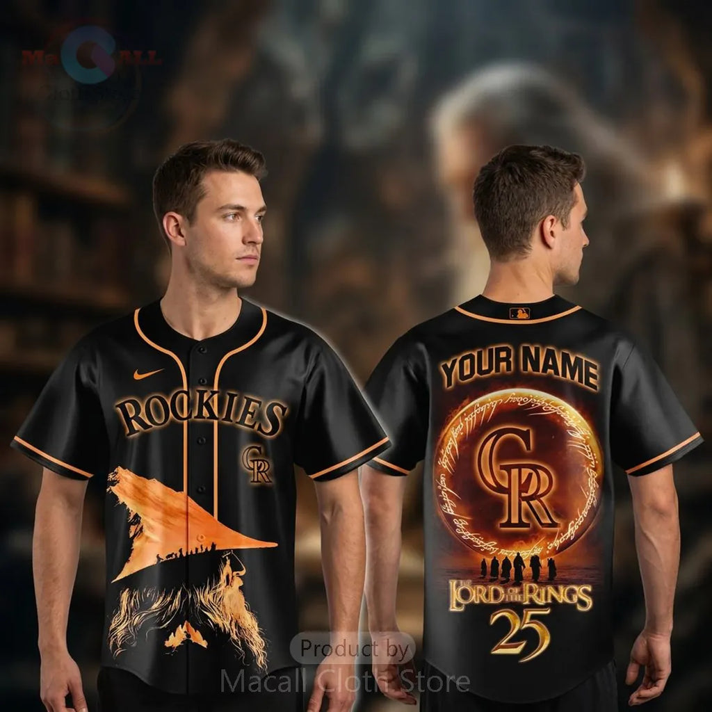 Colorado Rockies Lord Of The Rings Custom Name Baseball Jersey