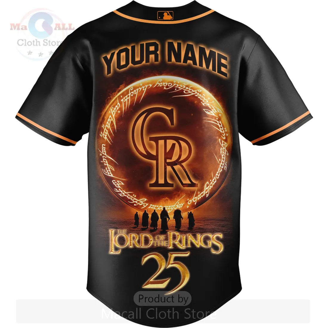 Colorado Rockies Lord Of The Rings Custom Name Baseball Jersey