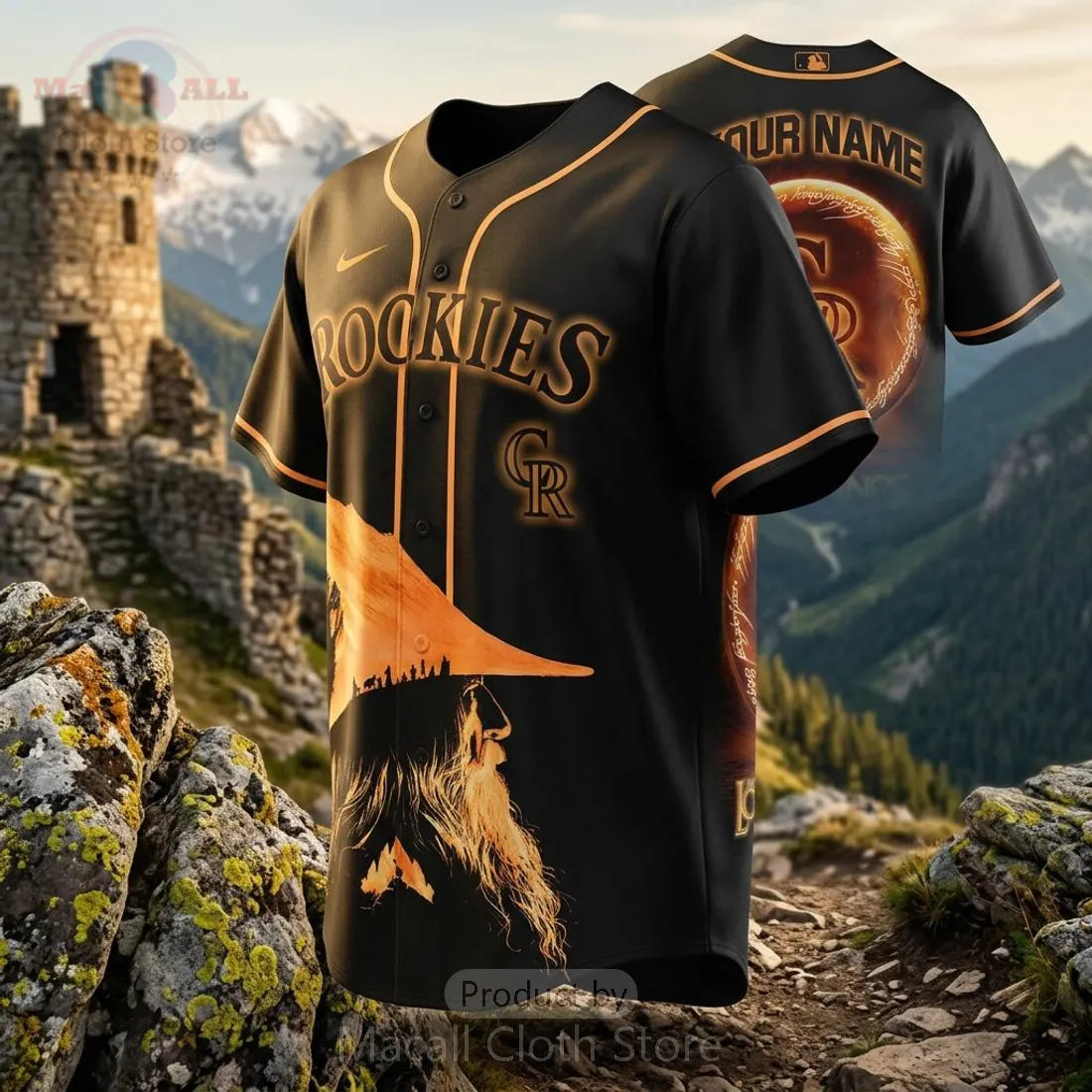 Colorado Rockies Lord Of The Rings Custom Name Baseball Jersey
