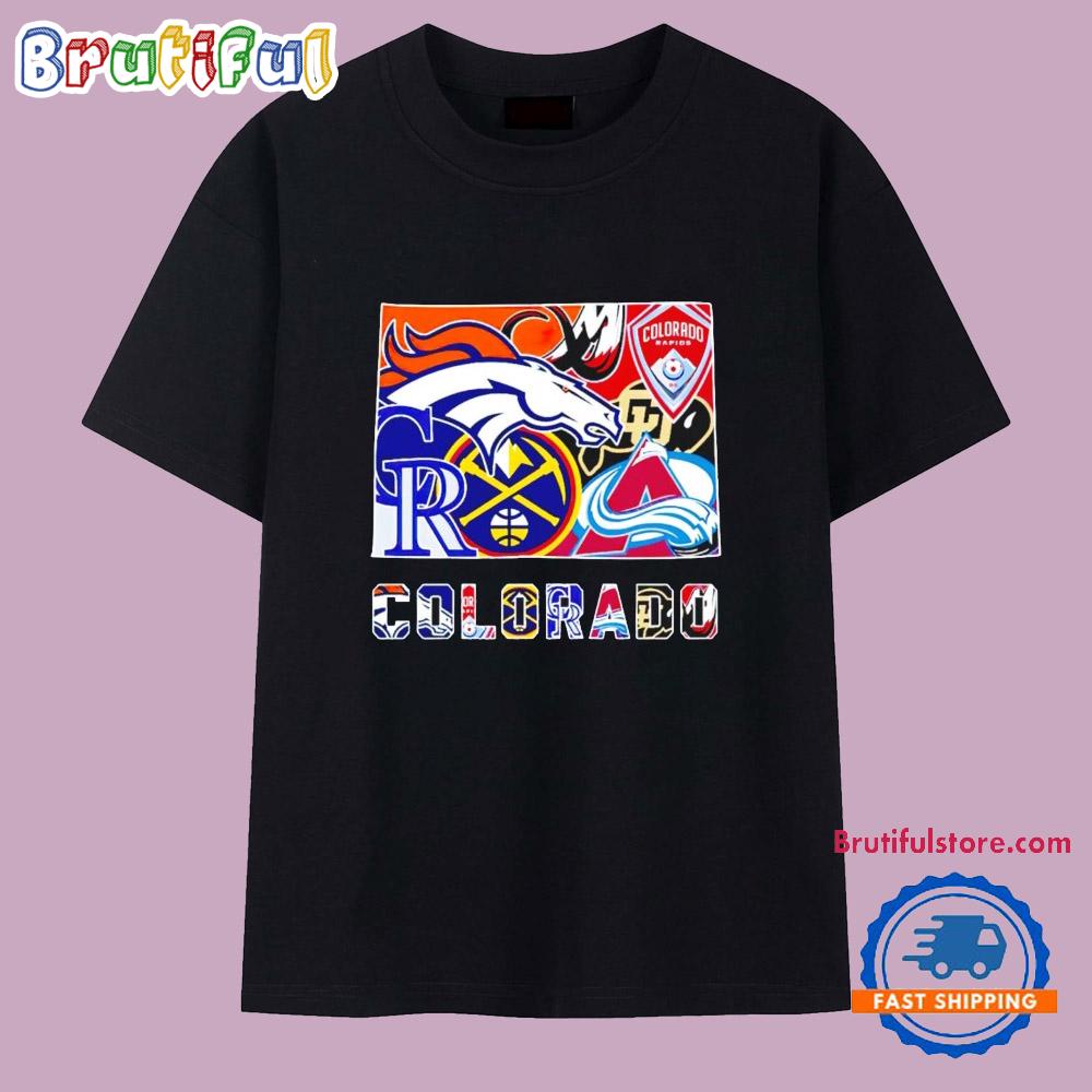 Colorado Sports State Logo 2025 T Shirt