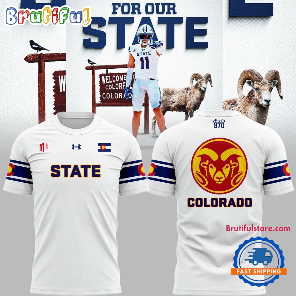 Colorado State Rams New For Our State Uniform T Shirt
