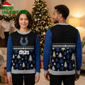 Colts Horseshoe Logo And Pine Trees Ugly Christmas Sweater