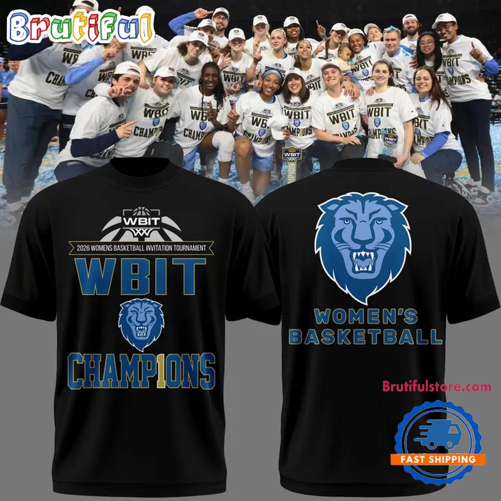 Columbia Lions Women’s Basketball 2026 WBIT CHAMPIONS Black T Shirt