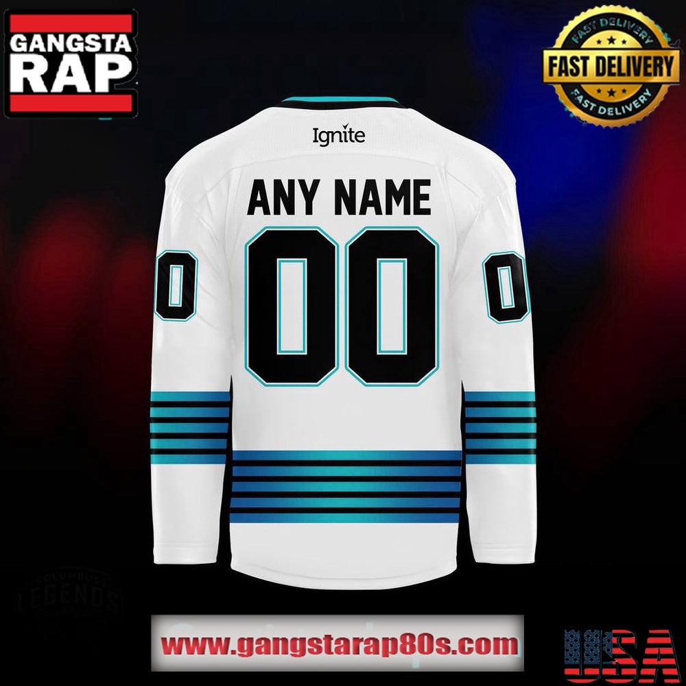 Columbus River Dragons Legends Night 2025 White Custom Hockey Jersey