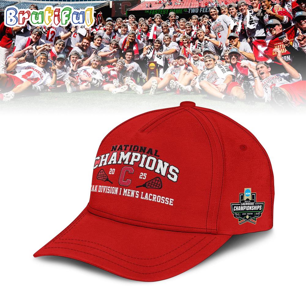 Cornell Big Red 2025 NCAA Men’s Lacrosse National Champions 4-Time Red Cap