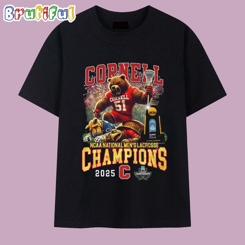Cornell Big Red NCAA National Men’s Lacrosse Champions 2025 T Shirt