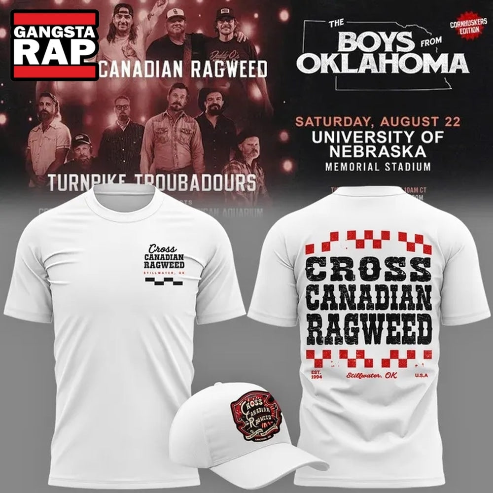 Cross Canadian Ragweed x Nebraska 2026 White Hoodie T-Shirt