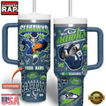 NFL Custom Name Seattle Seahawks Tumbler 40oz With Handle